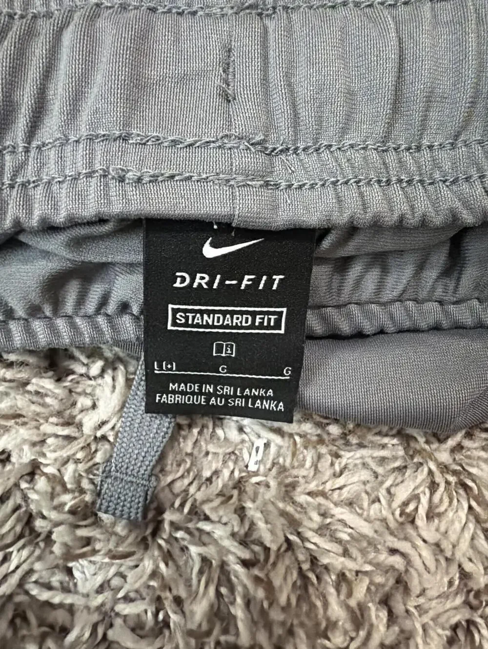 Nike Boys Gray Dri-FIT Standard Fit Active Pants L+ Husky
